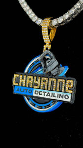 Colgante de moissanita esmaltado de color de lujo de Plata de Ley 925, colgante de moissanita con logotipo personalizado de rapero Hip Hop, colgante con nombre de LETRA DE moissanita - Product Image 6