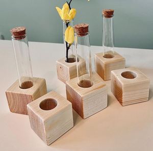 Support <span class=keywords><strong>en</strong></span> <span class=keywords><strong>bois</strong></span> pour tubes <span class=keywords><strong>à</strong></span> <span class=keywords><strong>essai</strong></span>, design cube, pour présentation <span class=keywords><strong>en</strong></span> laboratoire, comptoir de magasin et exposition - Product Image 6