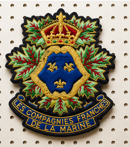DE LA MARINE CANADIAN BADGE With Anchor And Laurel Wreath <b>Sew</b>-On Fabric Patch For Uniform Garment - Product Image 5