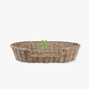Best Quality Customized OEM Indoor Cat <b>Bed</b> Handmade Rattan Cotton Pet Cage Animal Pattern Snap Button Belt Direct Wholesale - Product Image 1