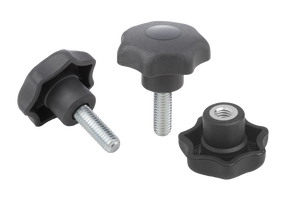หัวจับเห็ดสีดำแดงแบบมีเกลียวพร้อมสกรูโลหะสำหรับควบคุมอุปกรณ์ - Product Image 5