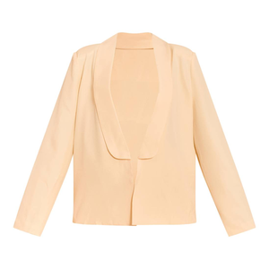 Blazer élégant pour femme, coupe décontractée, col châle, devant ouvert, couleur ivoire, idéal pour le bureau et les affaires, vente en gros OEM ODM sur mesure - Product Image 2