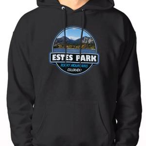 Sweat-shirt à capuche polaire épais personnalisé pour homme, motif souvenirs des Montagnes Rocheuses d'Estes Park, Colorado, idéal pour le ski et les activités de plein air - Product Image 5