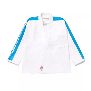 Kimono de BJJ Umit Benan V2 para la Lote 107, Azul y Blanco, 450 GSM, Tejido de Algodón Perlado, Transpirable, de Secado Rápido, Unisex para Adultos, con Bolsa - Product Image 1