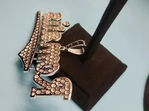 Pendentif personnalisé avec nom, diamant moissanite, collier avec lettres serties de diamants, bijoux hip hop, plaqué or, pendentif personnalisé pour homme - Product Image 3