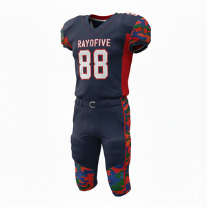 Tenues de football américain pour jeunes, réversibles, en tissu mesh double couche, couleurs d'équipe personnalisées, ensemble complet. - Product Image 3