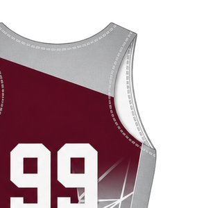 Maroon and <b>Silver</b> Rowing Champ <b>Suit</b> Mens Sleeveless Competition Uniform Performance Racing Singlet Custom Wholesale Team Sports - Product Image 5