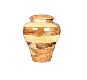 Urna Funeraria de Madera Premium, Recipiente Conmemorativo para Cenizas, Elaborada con Textura de Madera Artística y Apariencia Elegante y Refinada - Product Image 1