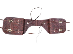 Premium Quality <b>Leather</b> Western <b>Tooled</b> Hand Saddle Bag for Horse Handmade Genuine <b>Leather</b> Equestrian Trail Riding Storage Bag - Product Image 4
