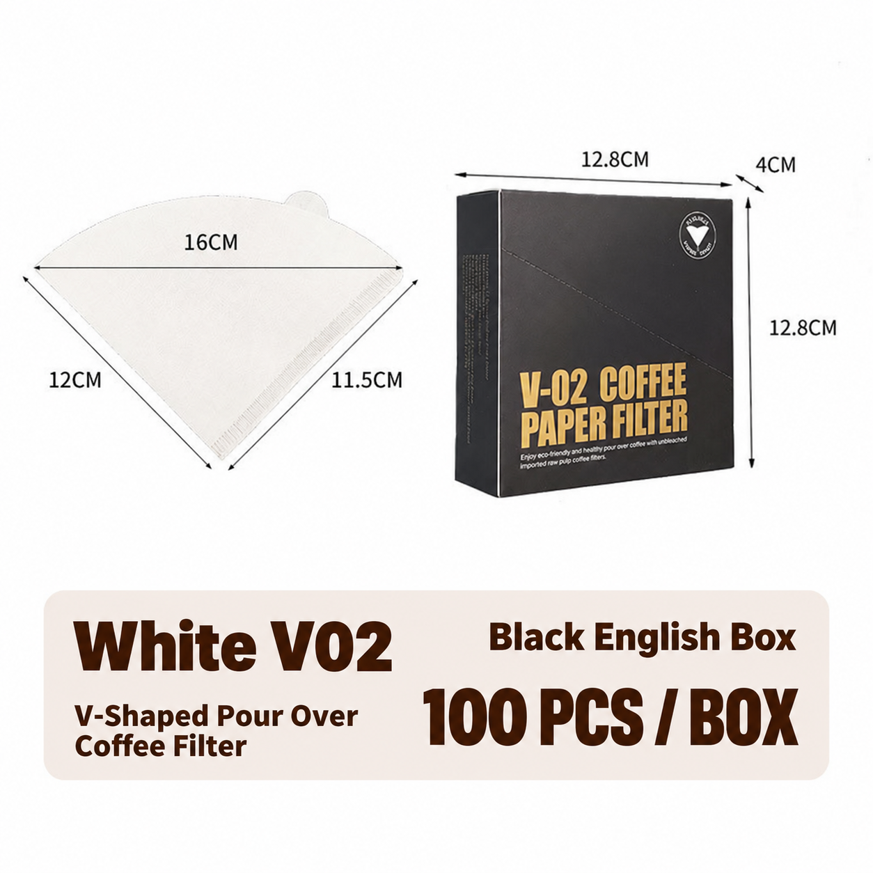 สีขาว v02 100ชิ้น/กล่อง
