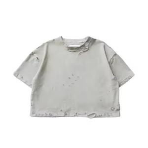 Hot Selling article Streetwear Boxy Fit <b>Drop</b> Shoulder <b>acid</b> wash 100% Cotton 270 GSM Heavyweight Summer casual Wear men's T-Shirt - Product Image 1