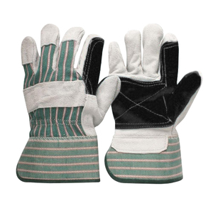 Gants de travail robustes en cuir de vachette pleine fleur avec doublure en coton, paume renforcée anti-abrasion et résistante à la chaleur pour la sécurité personnelle - Product Image 2
