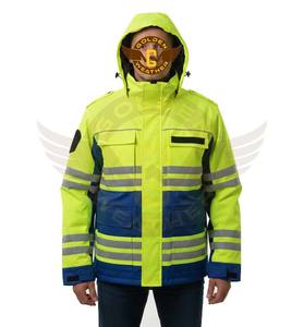 Chaqueta de Trabajo de Alta Visibilidad Personalizada, Reflectante, de Seguridad, de Poliéster, Impermeable, de Secado Rápido, Transpirable, con Capucha Extraíble, Ropa de Trabajo para Hombre - Product Image 1