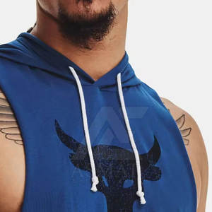 Sudadera sin mangas Muscle Fit para gimnasio, sudadera elástica para culturismo y entrenamiento físico, sudadera deportiva sin mangas para gimnasio - Product Image 2