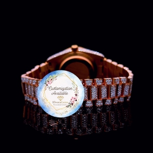 Reloj Inteligente de Acero Inoxidable con Caja de Moissanita, Pantalla de Cristal de Zafiro, Resistente al Agua 10 Bar, Personalización Disponible, a la Moda - Product Image 3