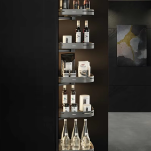 JY Project - Gabinete de Cocina Personalizado Estilo Europeo Vietnamita, Ecológico, con Cesta Extraíble, Despensa Alta, Estantes Ajustables, Melamina - Product Image 4