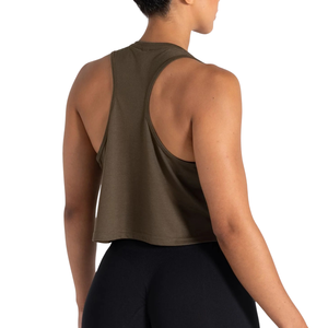 Custom Womens Crop Tank <b>Top</b> Sleeveless Fitness Gym Workout Yoga High Neck Activewear Breathable OEM Wholesale - Product Image 5