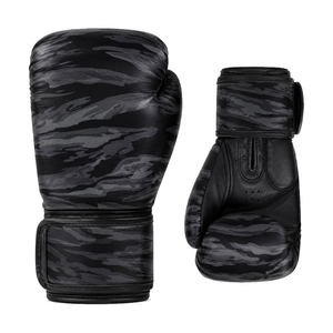 Gants de boxe professionnels pour hommes en cuir véritable personnalisables couleur violet noir de haute qualité design de créateur 16 oz - Product Image 4