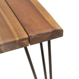 Set da Pranzo Moderno per Esterni da 6 Persone, 7 Pezzi, con Tavolo Rettangolare in Legno di Acacia da 183 cm e Sedie in Rattan, Set di Mobili da Giardino - Product Image 5