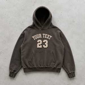 รับผลิตเสื้อฮู้ดดี้สตรีทแวร์แบบสั่งทำจากโรงงานโดยตรง ผ้าฝ้ายถัก 100% พิมพ์ลายดิจิทัล ทรงโอเวอร์ไซส์ แบบครอป สไตล์วินเทจ - Product Image 2