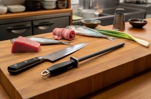 Herramienta de afilado de cuchillos de cerámica negra MIT con grano extrafino - Dureza Mohs 8 para cuchillos de sashimi y frutas - Product Image 5