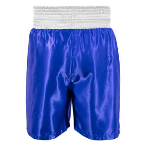 Shorts de boxe personnalisés avec logo de marque, en polyester satiné, pour arts martiaux, avec large ceinture élastique, vêtements de sport et fitness en gros - Product Image 5