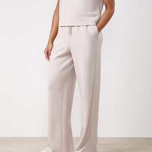 Pantalon évasé pour femme de haute qualité, coupe droite décontractée, taille mi-haute, nouvelle mode pour l'hiver - Product Image 4