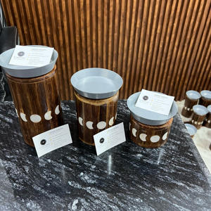 ชุดเตาไม้ไผ่ madkhan bakhoor 3ชิ้นฝังมุกแม่กลิ่นอาหรับแบบดั้งเดิมกลิ่นหอมทางศาสนาของคนรักทำด้วยมือ - Product Image 3