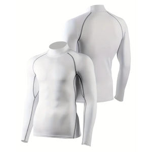 Maillot de compression à col montant et manches longues pour MMA, respirant, UPF50+, séchage rapide, pour BJJ, taille personnalisable - Product Image 5