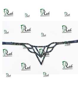 Diadema de Cuero Hecha a Mano Personalizada, Cómoda y Elegante, con Incrustaciones de Cristal de Alta Gama, Modelo Internacional 7860B - Product Image 1
