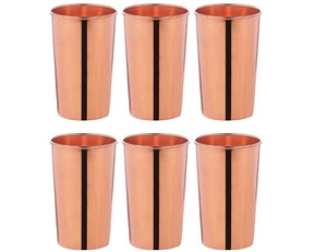 Vaisselle en cuivre pur laqué, durable, pour boissons ayurvédiques, bienfaits pour la santé, vaisselle élégante pour la maison - Product Image 3