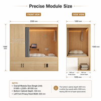 Lit simple en MDF durable avec barrière de sécurité et échelles, quatre tiroirs, lits superposés pour hôtel et dortoir pour jeunes