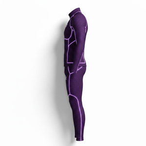 Combinaison de sport à compression extensible dans 4 directions pour hommes, vêtements de sport sans couture, tenue athlétique haute performance, tenue de course professionnelle pour marathon - Product Image 4