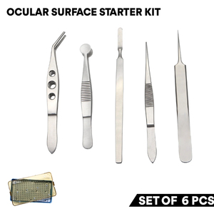 Kit de Inicio de 6 Piezas para Cirugía Ocular, Instrumentos Quirúrgicos Oftálmicos de Acero Inoxidable Alemán para Párpados - Product Image 1