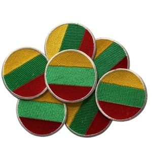 Wholesale International Country Flag Embroidery Patches Custom Round National Flag Badges for Clothing and Bags - Product Image 2