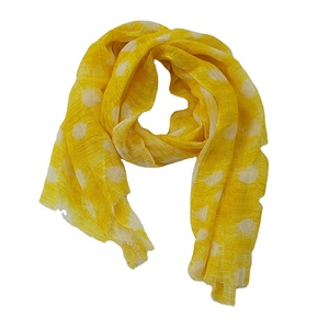 Latest Design Women's 100% Modal Linen Long <b>Scarves</b> Digital Printed Dotted Prints in Attractive Colors High Quality Cheap Price - Product Image 1