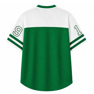 Camiseta de malla para mujer Iota Phi Lambda Sorority, cuello en V, manga corta, verde y blanco, estilo casual. - Product Image 3