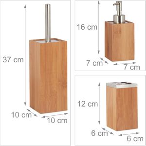 Juego de Accesorios de Baño de Madera de Lujo, Hecho a Mano, de Tres Piezas, Diseño Único, la Mejor Opción, Ecológico, Moderno, Estilo Natural - Product Image 2