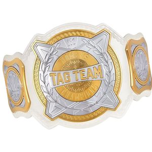 Ceinture de championnat des équipes de la WWE, design blanc et or de qualité supérieure, personnalisable, pour les fans et les collectionneurs - Product Image 5