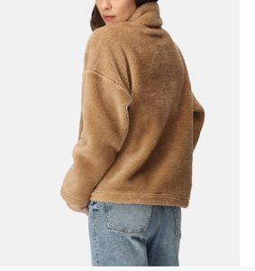 Sudadera de algodón grueso con cuello redondo y rayas, bordada y personalizada para mujer, de gran venta - Product Image 5