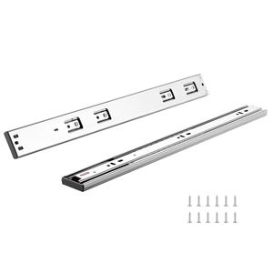 Guide per cassetti in acciaio resistente da 20 pollici per camper - 6 paia, estensione completa, montaggio laterale, chiusura ammortizzata e silenziosa - Product Image 1