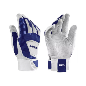 NOFA INDUSTRIES White Leather Batting Glove Right Hand Breathable <b>Hook</b> And Loop Closure Unisex Adult Training - Product Image 4