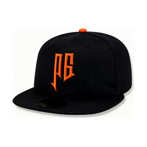 Wholesale Embroidery Logo 6-Panel Cotton Custom Blank Fitted Snapback Hat Sports Baseball <b>Cap</b> Outdoor Casual Age 15-28 <b>Man</b> - Product Image 2