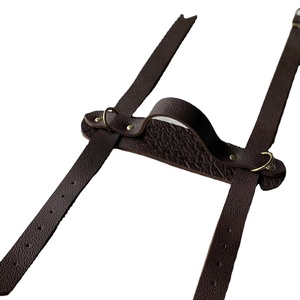 Custom Logo Buffalo Leather Portable Picnic Blanket Belt Outdoor Packable Rugs <b>Strap</b> <b>Carrying</b> <b>Strap</b> Belt for Rug Mat Blanket - Product Image 4