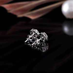 Pendientes de Diamante Moissanite con Corte Brillante Redondo, Plata de Ley 925, Joyería Fina para Compromiso, Boda, Regalo para Pareja - Product Image 2