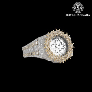 Reloj de Diamantes Mossinate con Incrustaciones de Oro Rosa, el Más Vendido, para Uso Nocturno y en Discotecas, Disponible a Buen Precio - Product Image 2