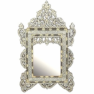 Luxury Handmade Mother of Pearl Inlay Arabic Mirror Frame Premium Wall Decor for Elegant Home Villa and Hotel Interiors - Product Image 5