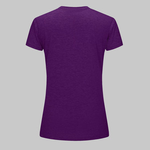เสื้อคอกลมสีม่วง แขนสั้น ทรงหลวม สวมใส่สบายทุกฤดู คุณภาพสูงสุด สัมผัสนุ่มพิเศษ ผลิตจากผ้าโพลีเอสเตอร์ที่ดีที่สุด - Product Image 2