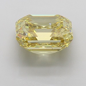 Diamant émeraude carré jaune intense fantaisie de 10,01 carats, clarté VS1, polissage EX, certifié IGI, pierre libre, grand bijou jaune - Product Image 4