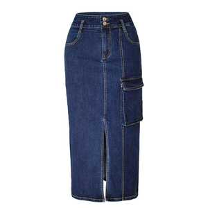 Women Casual High Waist <b>Denim</b> Mermaid Long <b>Skirt</b> Back Slit <b>Maxi</b> <b>Skirt</b> <b>Plus</b> <b>Size</b> Anti-Wrinkle Summer - Product Image 4